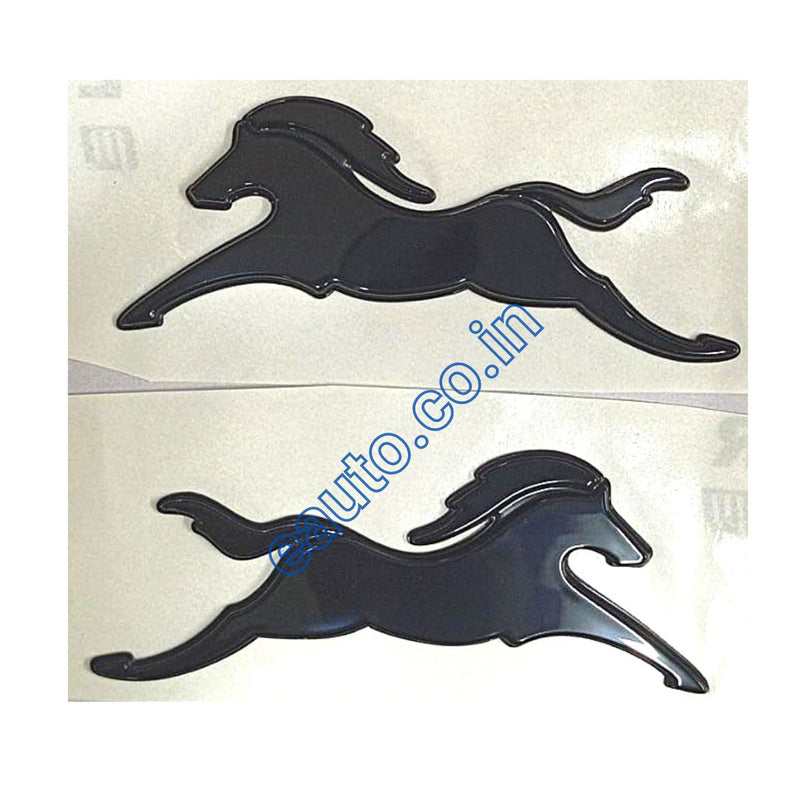 Monogram Set For Tvs Apache Rtr 160 | 180 Horse Black Colour 3D Decal Graphics