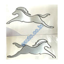 Monogram Set For Tvs Apache Rtr 160 | 180 Horse Silver Colour 3D Decal Graphics