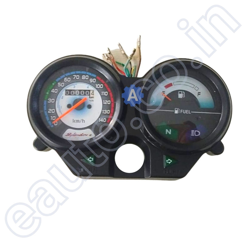 Mukut Analog Speedometer For Hero Splendor Plus New | With Meter Holder & Blup