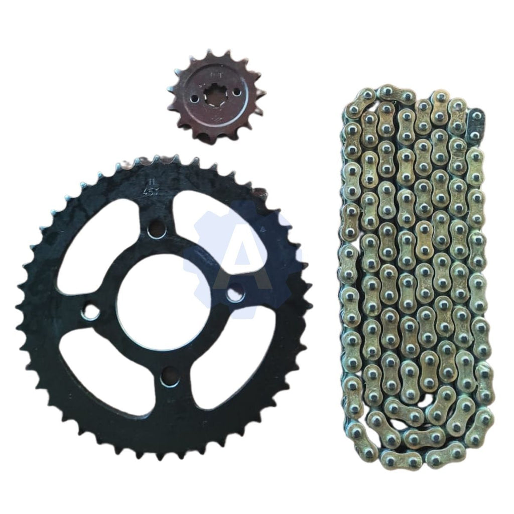 Rolon Chain Sprocket Kit for Bajaj Pulsar 150 AS/ 150 RS(4Hole|45T-15T