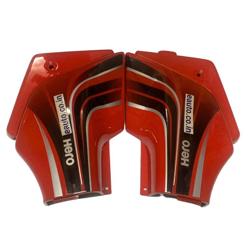 Side Panel for Hero Passion Pro | Digital Model | Sports Red & Black Colour Side Panel