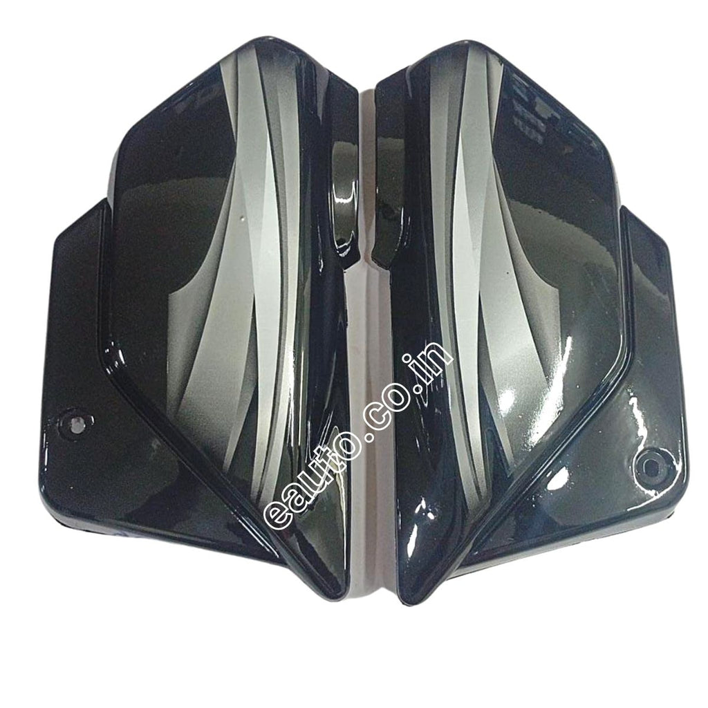 Splendor Side Panel Lock Side Panel for Hero Splendor | 2019 Model | Black & Silver
