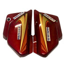 Side Panel for Hero Splendor | Alloy Wheel | Red & Orange Colour Side Panel