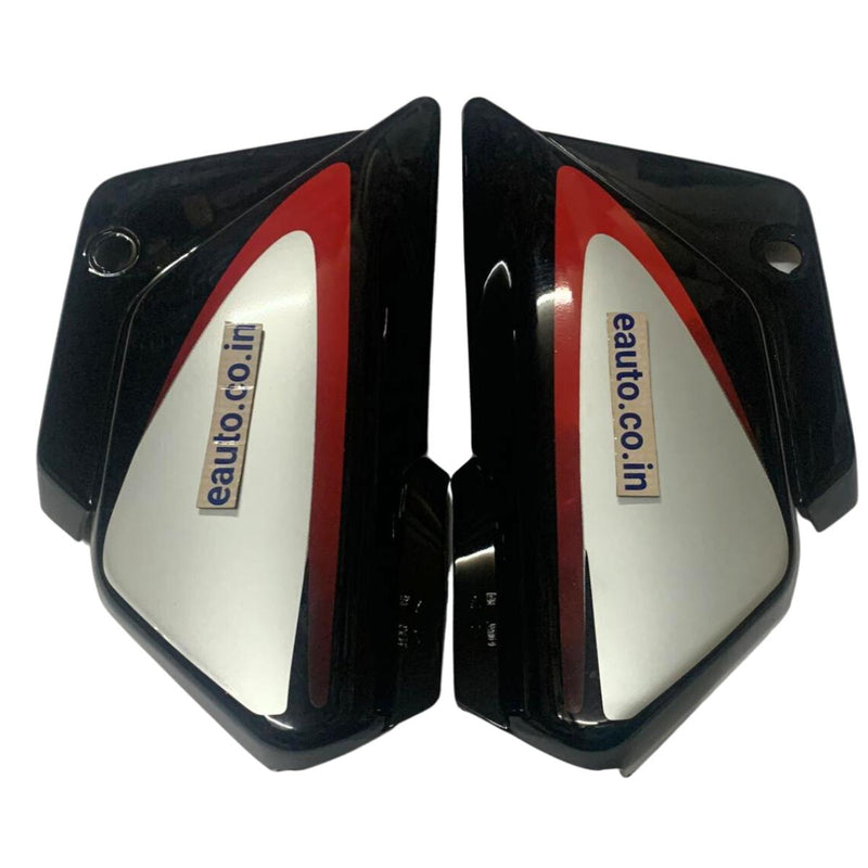 Side Panel for Hero Splendor Plus | Silver & Red Colour Side Panel