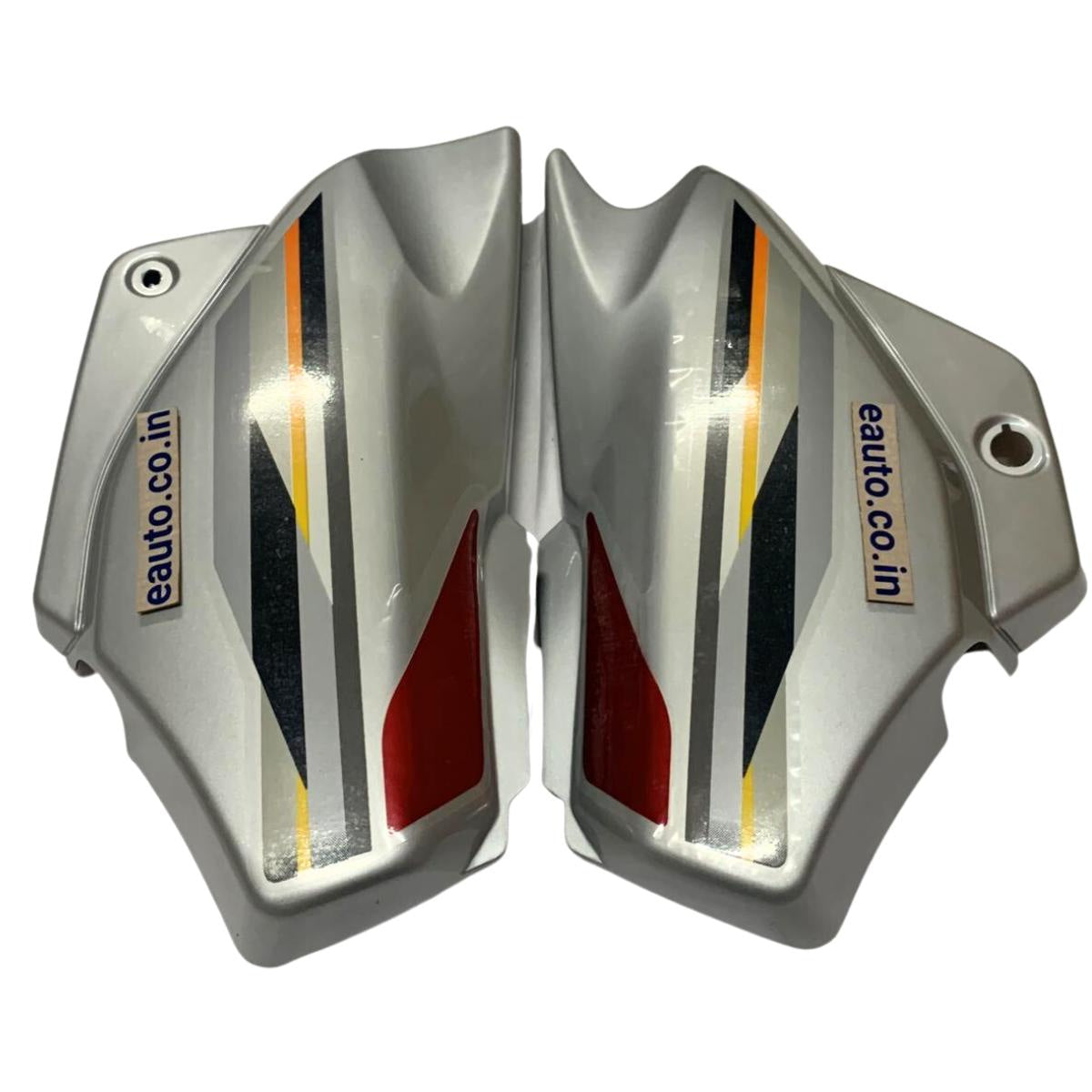 Splendor Tank Panel Sticker Side Panel for Hero Super Splendor | Type1 Z Sticker | Silver & Red Co