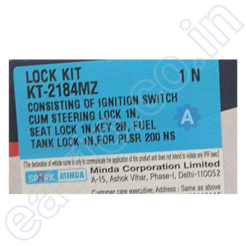 Spark Minda Ignition Lock Set For Bajaj Pulsar 200 Ns | Of 3