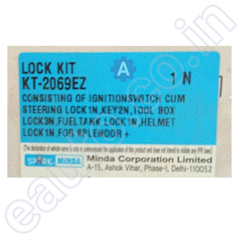 Spark Minda Ignition Lock Set For Hero Splendor Plus (Set Of 6)