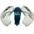 Tank Cover for Yamaha FZ | FZ16 | FZ-S V1 | White & Blue | Set of 3 Tank Cover