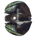 Tank Cover For Yamaha Fz-S V2 | Black & Green Set Of 3