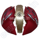 Tank Cover For Yamaha Fz-S V2 | Matt Red & Golden Set Of 3