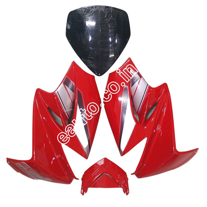 Visor For Hero Karizma R | Set Of 3 Red Front Fairing Or Doom