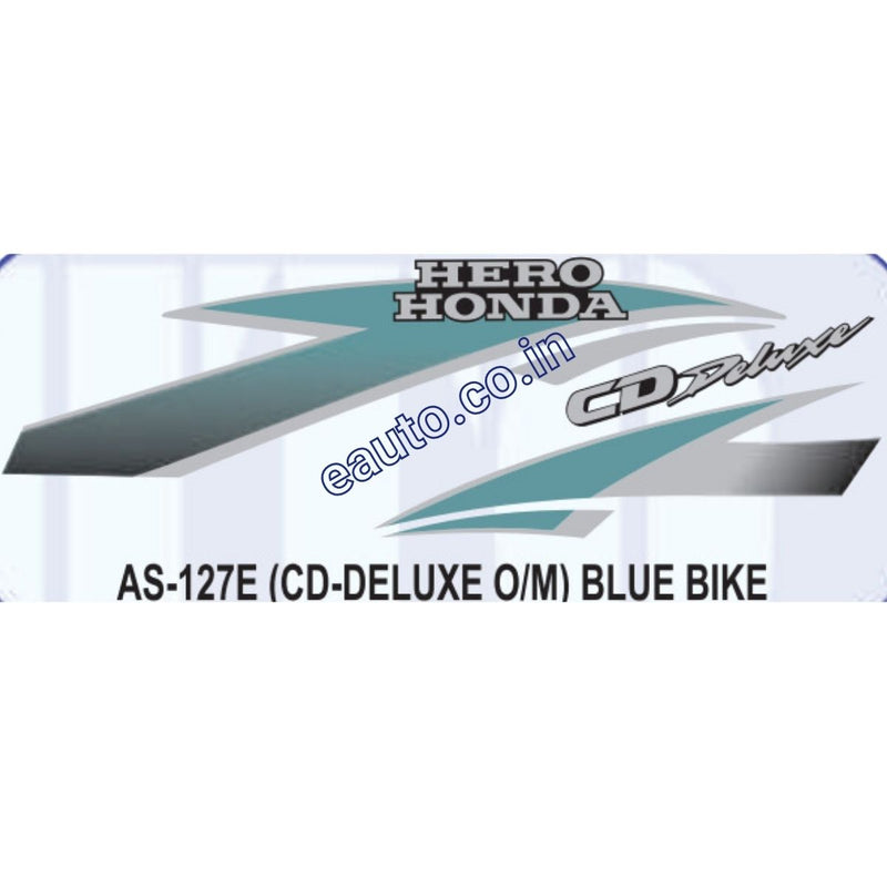 Graphics Sticker Set for Hero Honda CD Deluxe | Old Model | Blue Vehicle