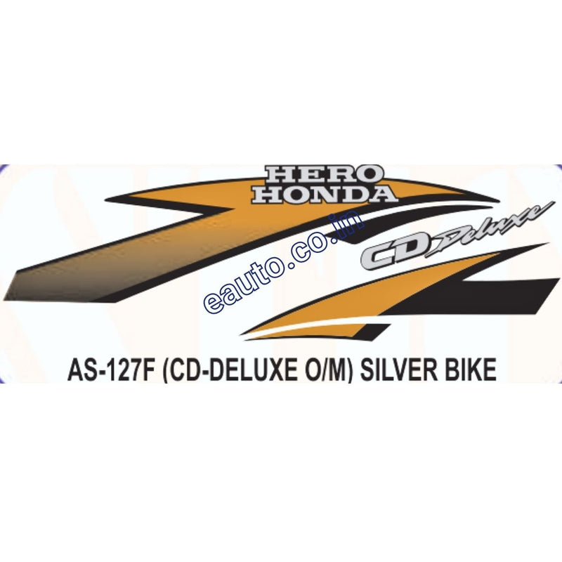 Graphics Sticker Set for Hero Honda CD Deluxe | Old Model | Silver Vehicle