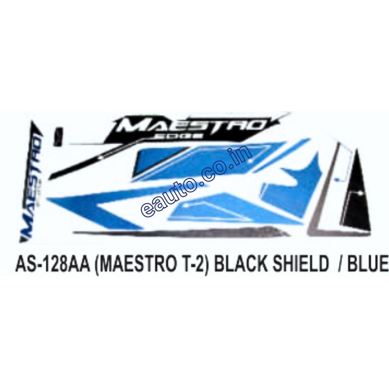 Graphics Sticker Set for Hero Maestro Edge | Type 2 | Black & Blue Sticker