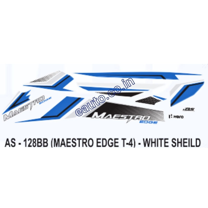 Graphics Sticker Set for Hero Maestro Edge | Type 4 | White Shield Sticker
