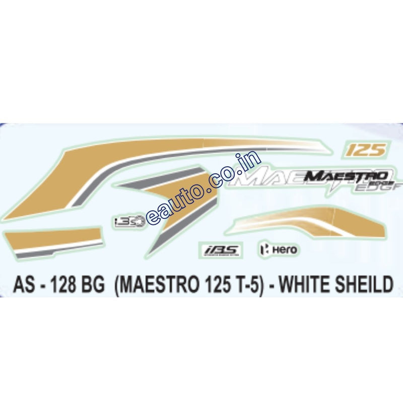 Graphics Sticker Set for Hero Maestro Edge 125 i3S | Type 5 | White Vehicle