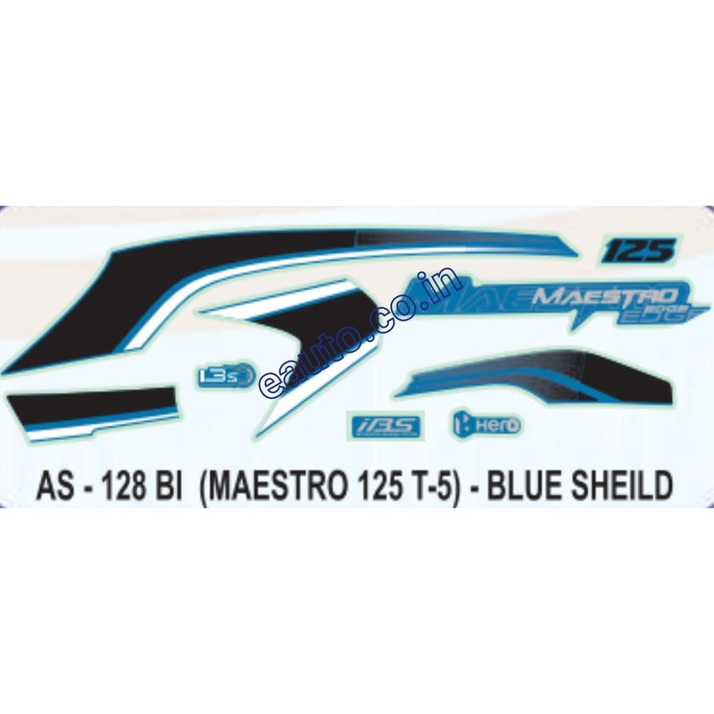 Graphics Sticker Set for Hero Maestro Edge 125 i3S | Type 5 | Blue Vehicle