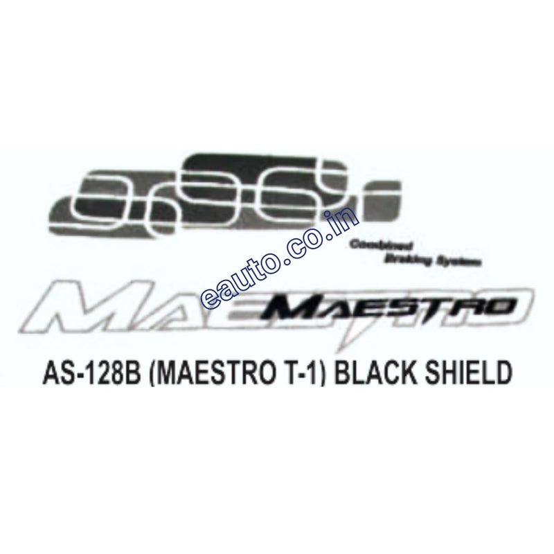 Graphics Sticker Set for Hero Maestro | Type 1 | Black Shield Sticker