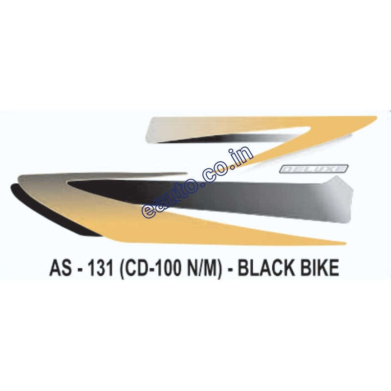 Graphics Sticker Set for Hero Honda CD 100 | New Model | Black Vehicle