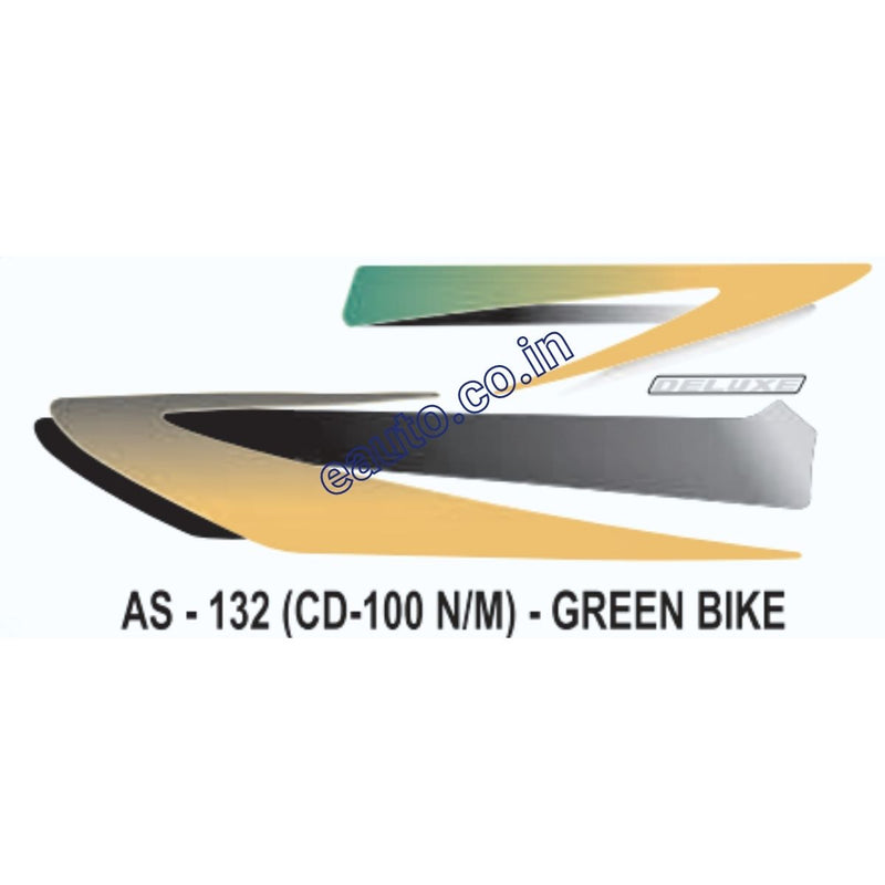 Graphics Sticker Set for Hero Honda CD 100 | New Model | Green Vehicle