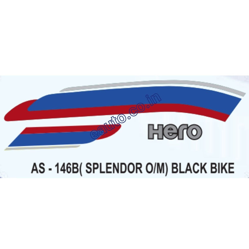Graphics Sticker Set for Hero Splendor | Old Model | Black Vehicle