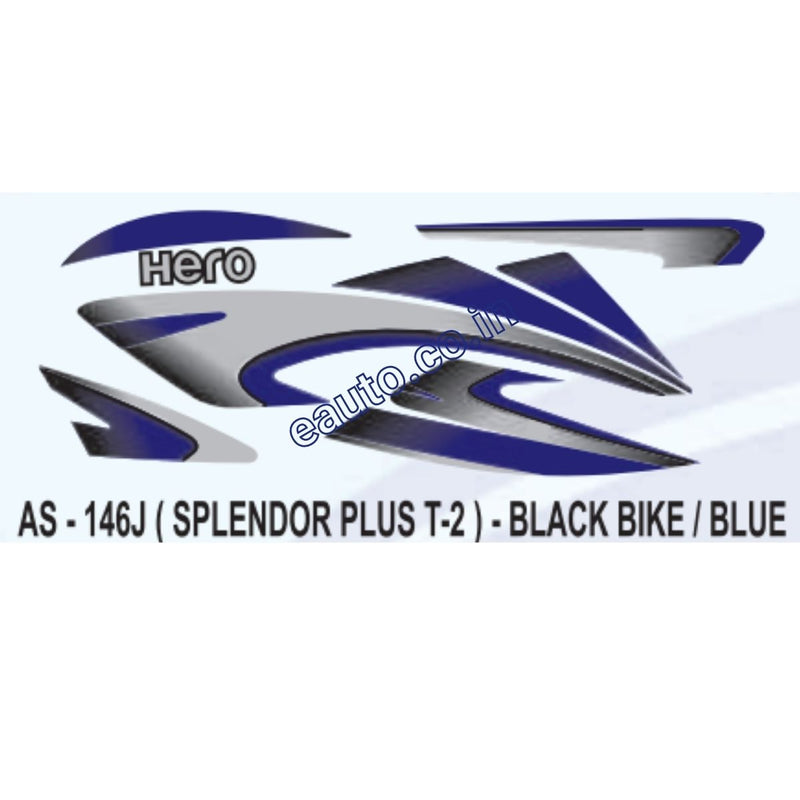 Hero Splendor Plus XTEC Silver Sticker Black Bike Full Body Kit Strong and  Self Adhesive Good Quality Vinyl Sticker