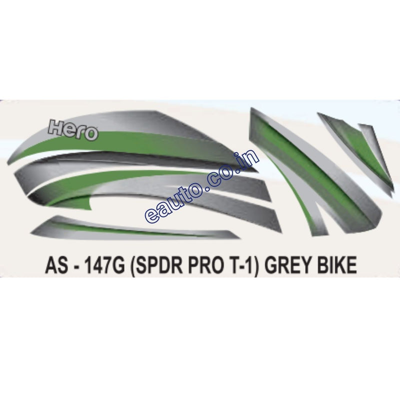 Graphics Sticker Set for Hero Splendor Pro | Type 1 | Grey Vehicle