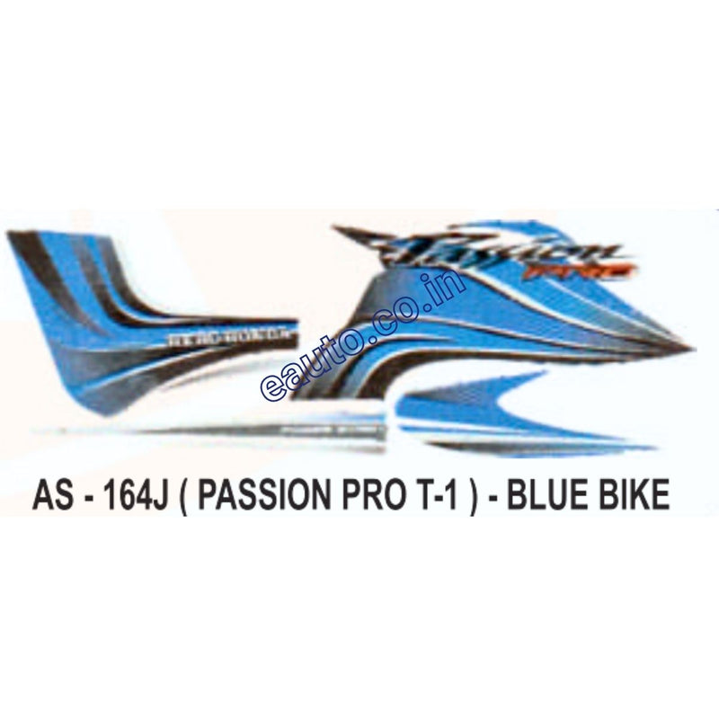 Graphics Sticker Set for Hero Honda Passion Pro | Type 1 | Blue Vehicle