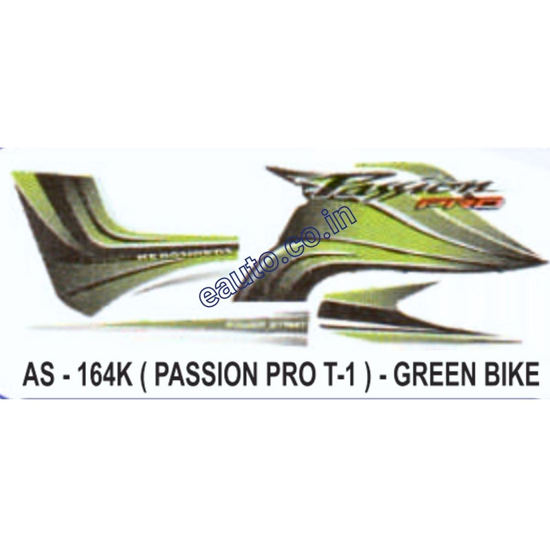 Graphics Sticker Set for Hero Honda Passion Pro | Type 1 | Green Vehicle