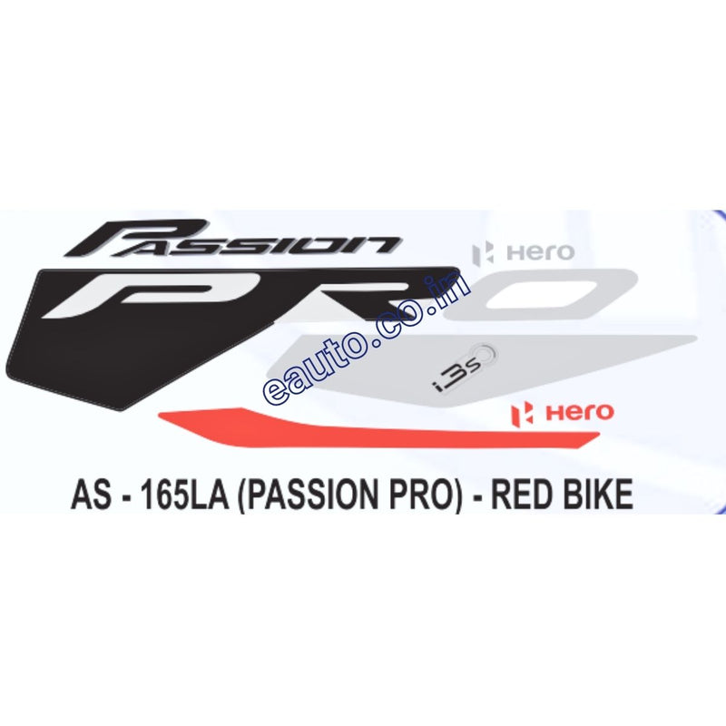 Graphics Sticker Set for Hero Passion Pro i3S | Red Vehicle