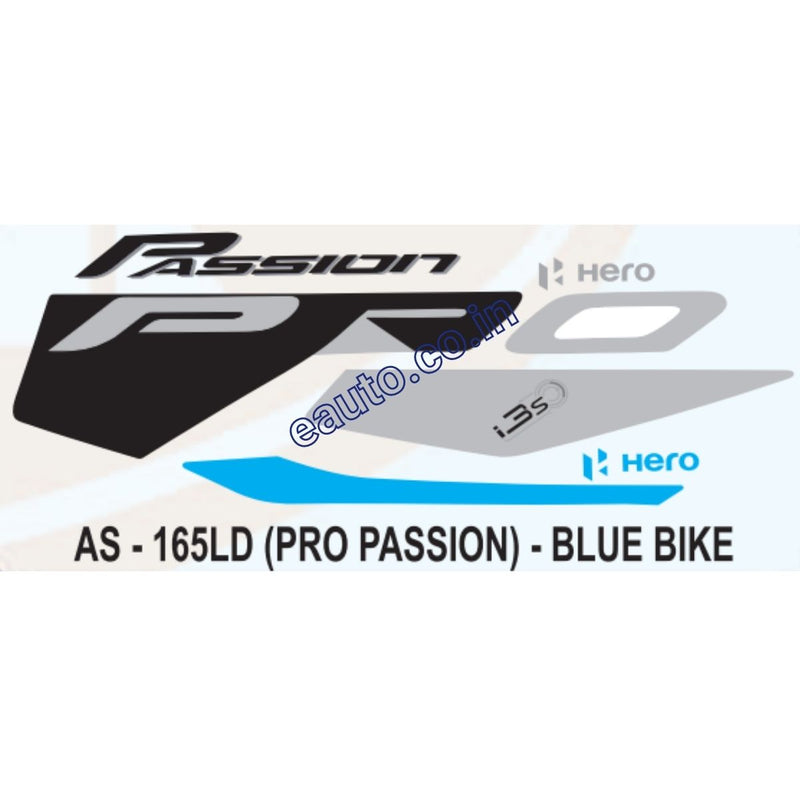 Graphics Sticker Set for Hero Passion Pro i3S | Blue Vehicle