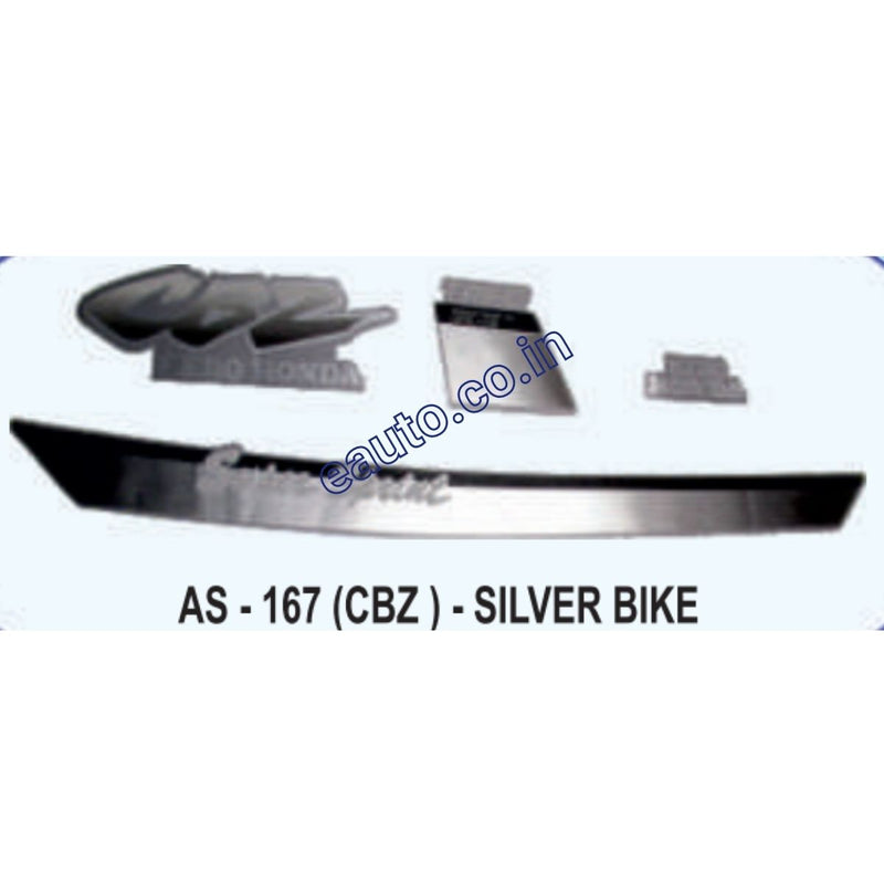 Graphics Sticker Set for Hero Honda CBZ | Silver Vehicle