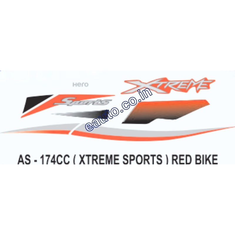 Graphics Sticker Set for Hero Xtreme Sports | Red Vehicle