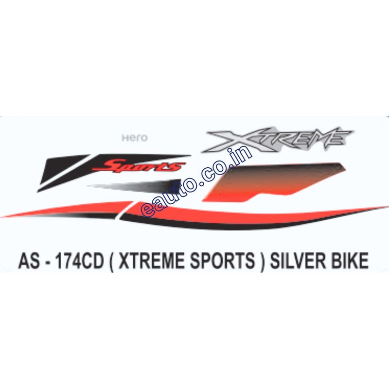Graphics Sticker Set for Hero Xtreme Sports | Silver Vehicle