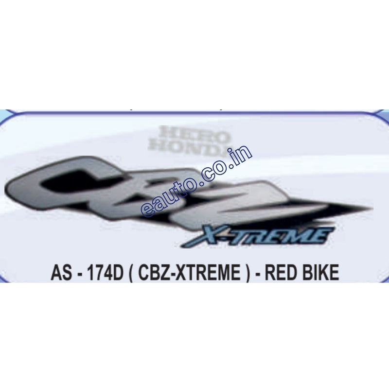 Graphics Sticker Set for Hero Honda CBZ Xtreme | Red Vehicle