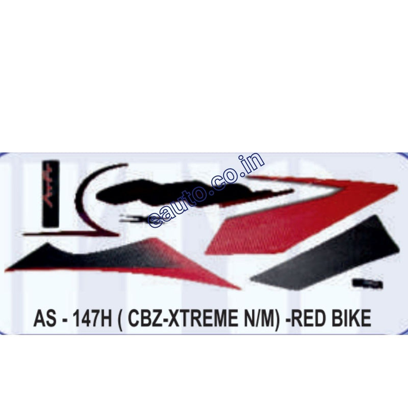 Graphics Sticker Set for Hero CBZ Xtreme | New Model | Red Vehicle