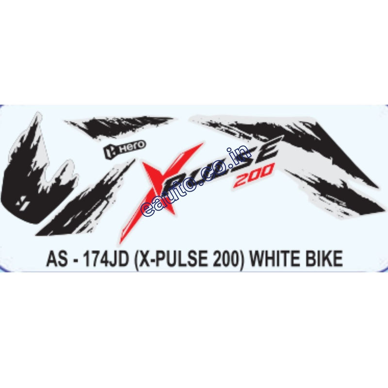 Graphics Sticker Set for Hero XPulse 200 | White Vehicle