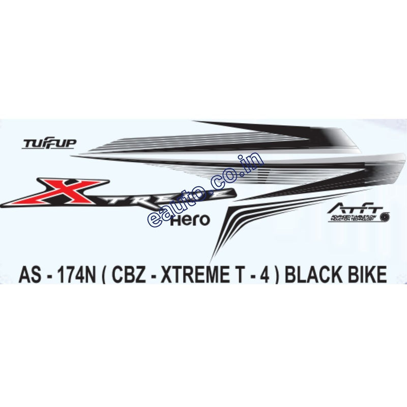 Graphics Sticker Set for Hero CBZ Xtreme | Type 4 | Black Vehicle