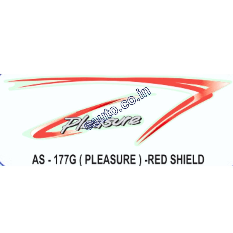 Graphics Sticker Set for Hero Honda Pleasure | Red Sticker