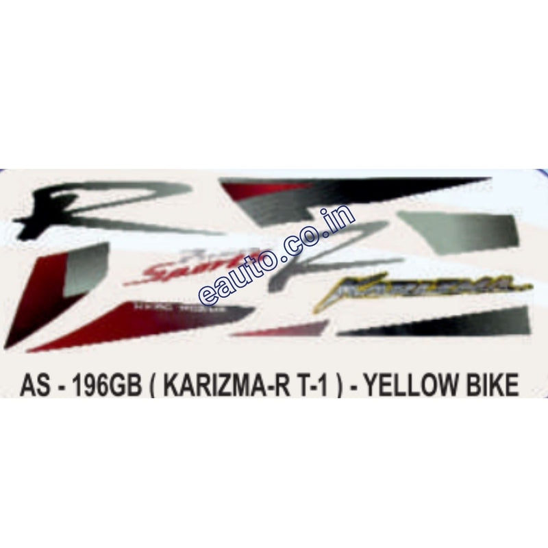Graphics Sticker Set for Hero Honda Karizma R | Type 1 | Yellow Vehicle