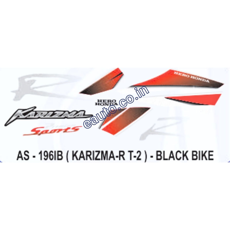 Graphics Sticker Set for Hero Honda Karizma R Sports | Type 2 | Black Vehicle
