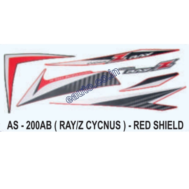 Graphics Sticker Set for Yamaha Ray Z Cygnus | Red Shield Sticker
