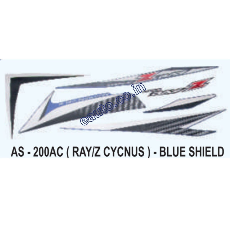 Graphics Sticker Set for Yamaha Ray Z Cygnus | Blue Shield Sticker