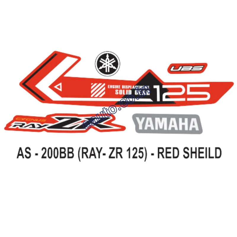 Graphics Sticker Set for Yamaha Ray ZR 125 | Red Sticker