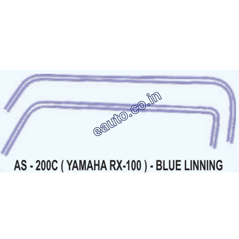 Graphics Sticker Set for Yamaha RX 100 | Blue Lining Sticker