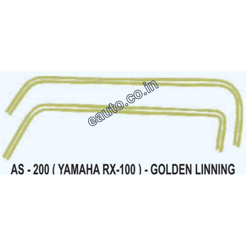 Graphics Sticker Set for Yamaha RX 100 | Golden Lining Sticker