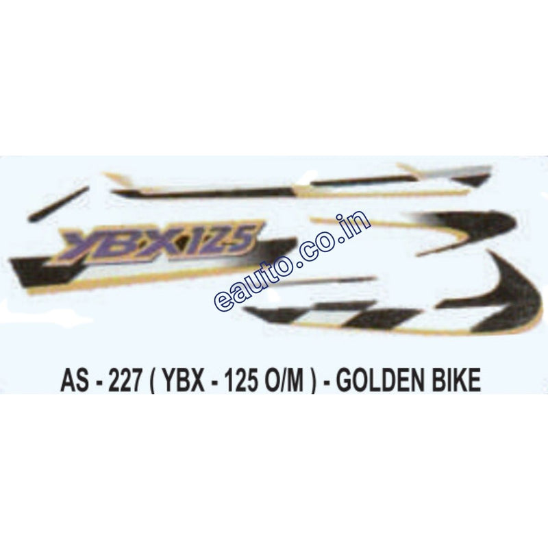 Graphics Sticker Set for Yamaha YBX 125 | Old Model | Golden Vehicle