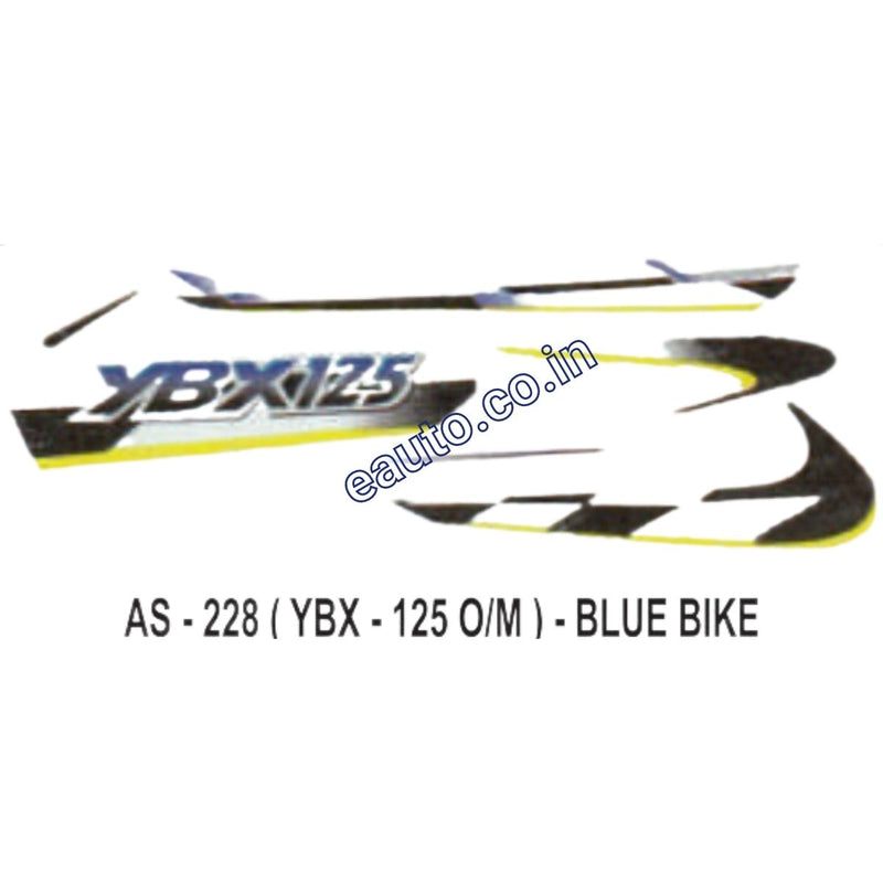 Graphics Sticker Set for Yamaha YBX 125 | Old Model | Blue Vehicle