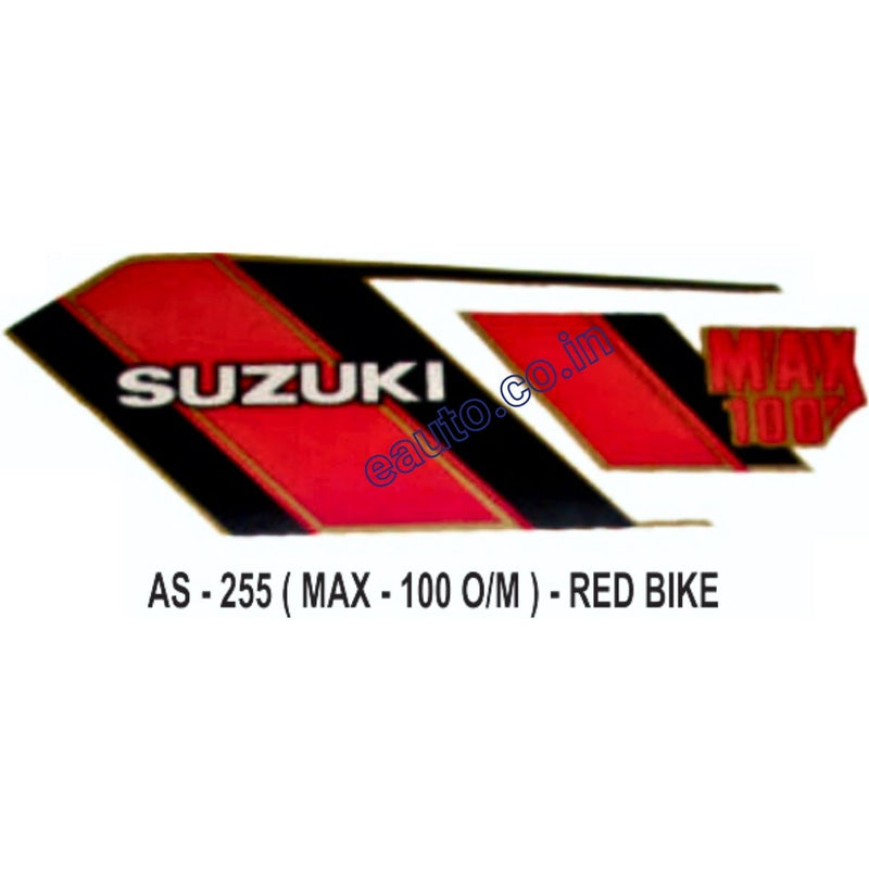 Graphics Sticker Set for Suzuki Max 100 | Old Model | Red Vehicle