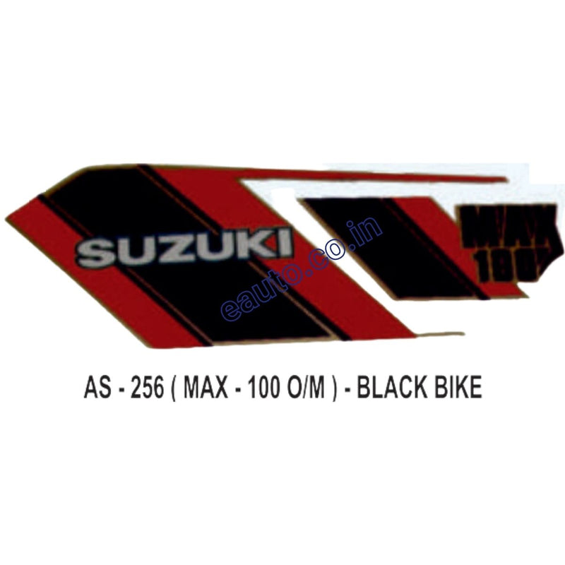 Graphics Sticker Set for Suzuki Max 100 | Old Model | Black Vehicle
